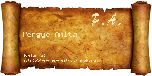 Pergye Anita névjegykártya